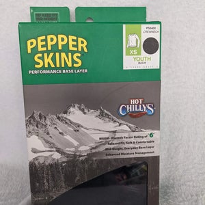 Hot Chillys Pepper Skins Performance Base Layer Youth XS Shirt Winterwear New
