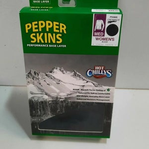Hot Chillys Pepper Skins Performance Base Layer Women M Shirt Winterwear New