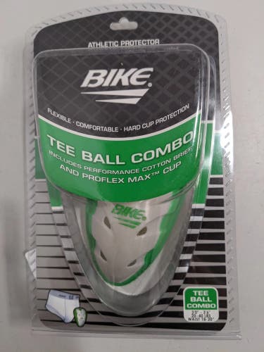 Bike Athletic Boys Hard Cup with Supporter 18 In - 20 in Tee Ball Combo White Pr