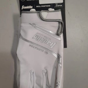 Franklin Receiver Football Gloves 1 Pair Stick Size XL White New