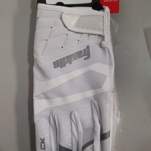 Franklin Receiver Football Gloves 1 Pair Stick Size XL White New