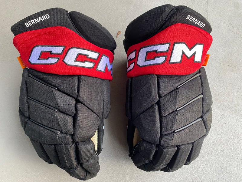 CCM JetSpeed FT1 Pro Stock Hockey Gloves 15" Black Senators 4337