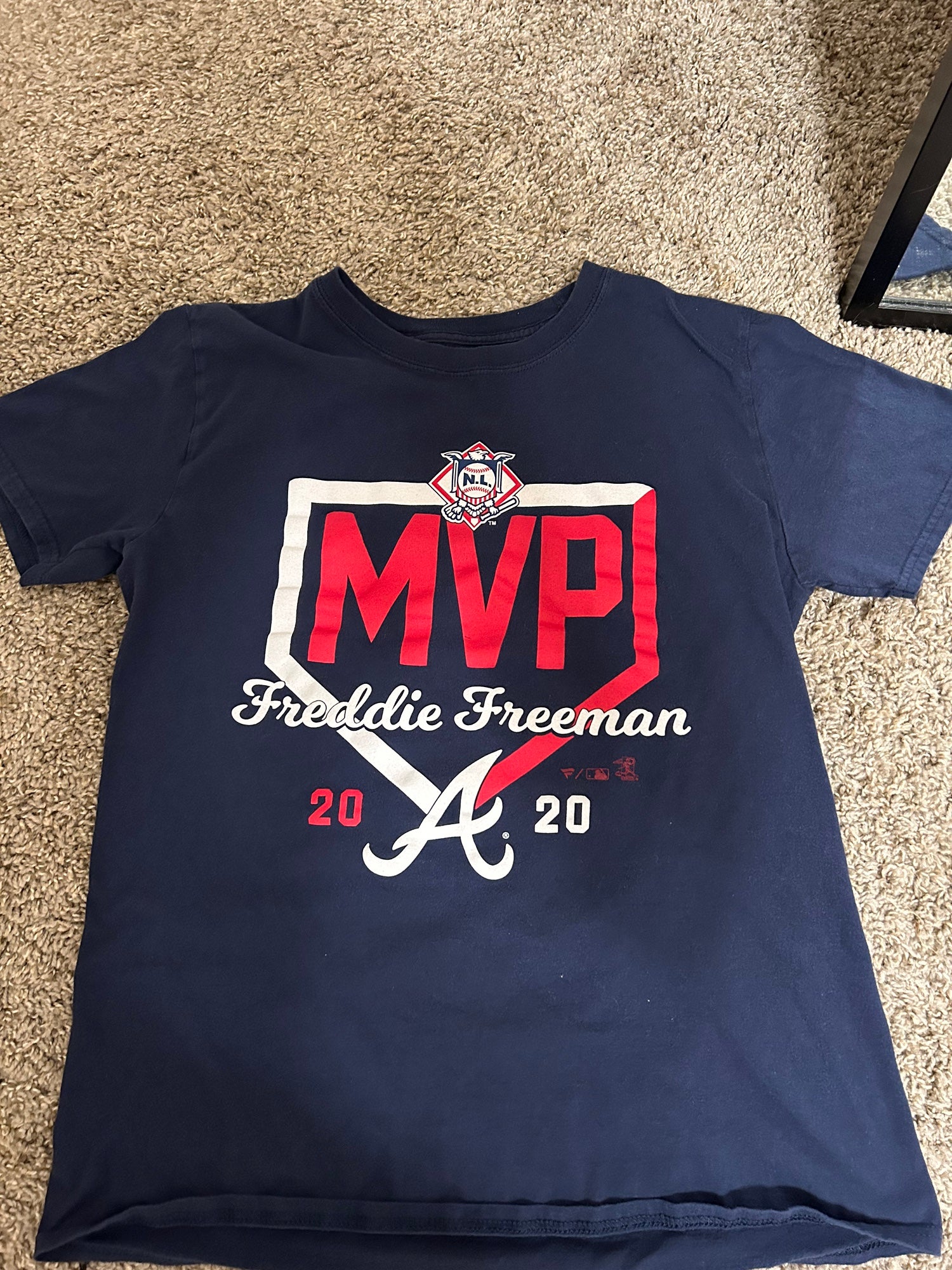 Braves Freddie Freeman 2020 MVP mens Short Sleeve Shirt Size Large