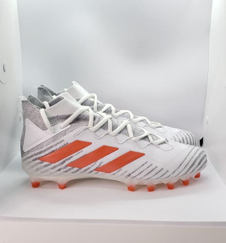 Adidas Freak Ultra Primeknit Boost Football Cleats White Orange Mens Size 14 NEW