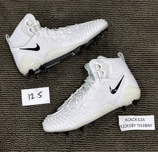 Nike Force Savage Pro Football Cleats White AJ6605-101 Mens size 12.5
