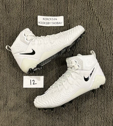 Nike Force Savage Pro Football Cleats White AJ6605-101 Mens size 12