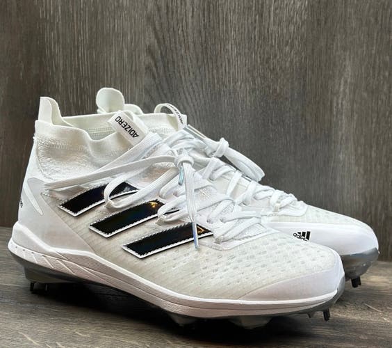 Size 11.5 adidas adiZERO Afterburner 8 MID Metal Baseball Cleats White  GW3363