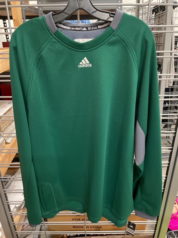 Green New Adult Extra Large Adidas Shirt Dugout Fleece