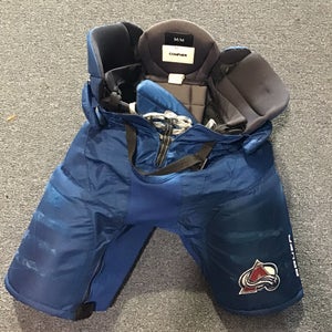 Used Colorado Avalanche Pro Stock Bauer Vapor Pro Pants Senior Medium #37 Compher