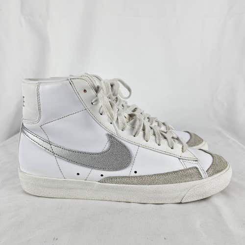 Nike Womens Blazer Mid '77 Sneakers Sz 9.5 Shoes CZ1055-112 White Silver Swoosh