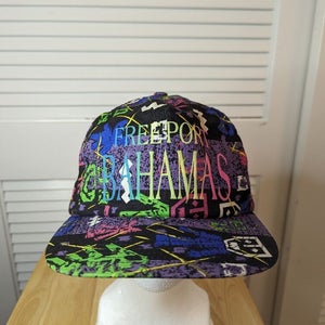 Vintage Freeport Bahamas wild print Snapback Hat