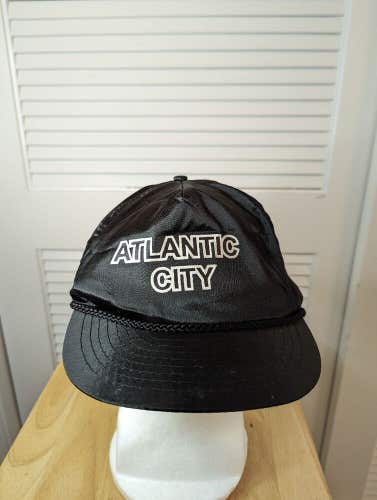 Vintage Atlantic City, New Jersey Otto Black Zipback Hat