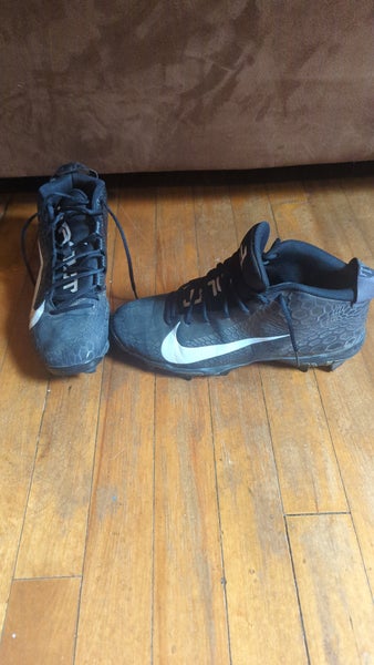 Black Used Adult Men's Size 11 (Women's 12) Molded Cleats Nike High Top Force Zoom Trout 5