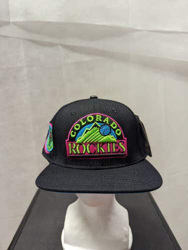 NWS Colorado Rockies Neon Pro Standard Snapback Hat MLB