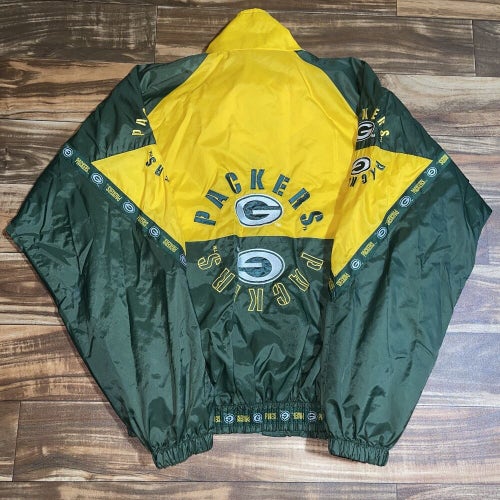 Vintage Rare Green Bay Packers Team NFL Triple Fat Goose Windbreaker Jacket XL