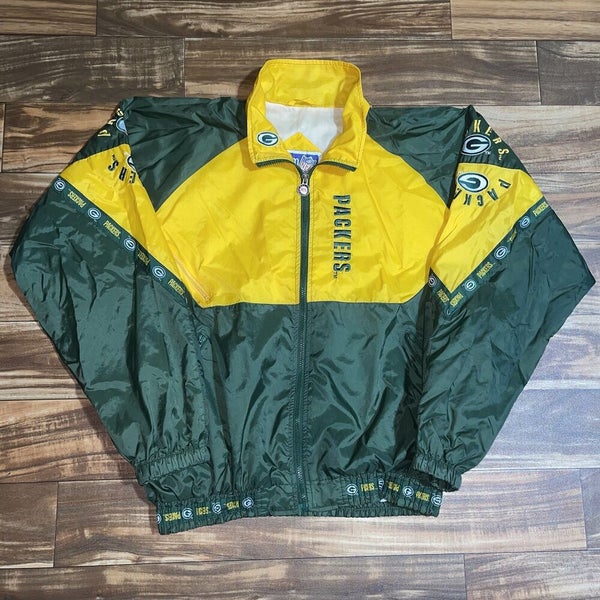 Vintage nfl green bay packers green windbreaker jacket