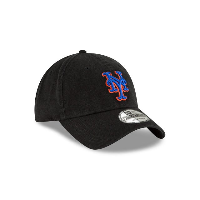 2023 New York Mets Black NY New Era MLB 9TWENTY Adjustable Strapback Hat  Dad Cap