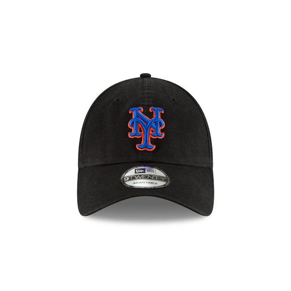 2023 New York Mets Black NY New Era MLB 9TWENTY Adjustable Strapback Hat  Dad Cap