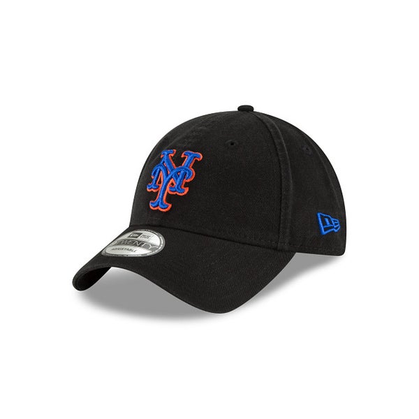 2023 New York Mets Black NY New Era MLB 9TWENTY Adjustable Strapback Hat  Dad Cap