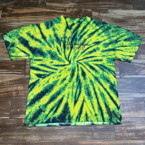 Vintage Florida Ft Lauderdale FL Tie Dye Hippy Trippy Rasta T-Shirt Size XL