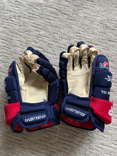 TEAM USA Slightly Used Bauer Vapor 1X Pro Lite Gloves 14" Pro Stock