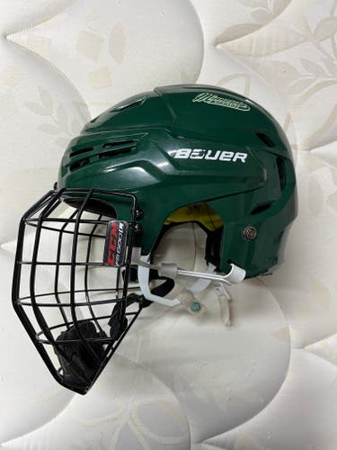 Used Large Bauer Helmet with Large CCM Cage - MN Wilderness Team Issued