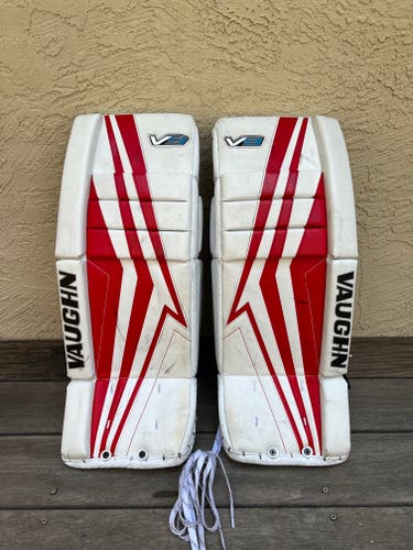 Used 24+2" Vaughn Velocity V9 Goalie Leg Pads