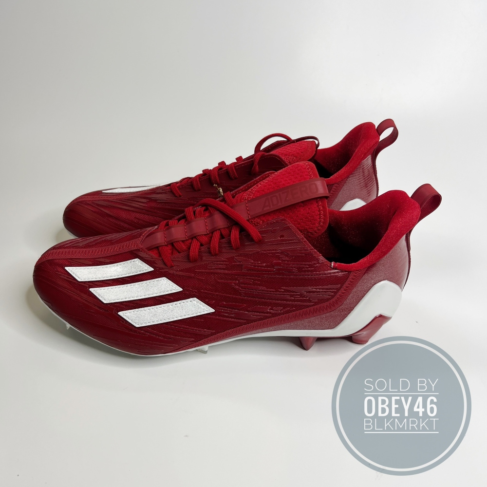 Adidas Adizero Football Cleats Power Red Cloud White 12.5