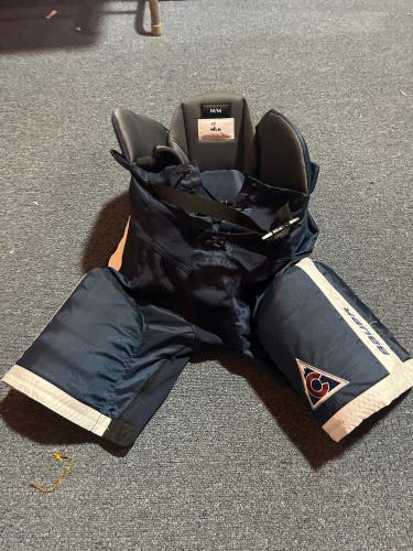 Game Used Navy (3rd) Bauer Nexus Pro Pro Stock Pants Colorado Avalanche Helm Medium
