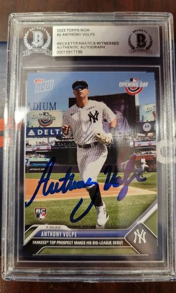 New York Yankees ANTHONY VOLPE AUTO Signed RC Rookie Topps Now Debut CARD W/COA