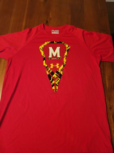 Men's Medium Under Armour Maryland Lacrosse Shirt
