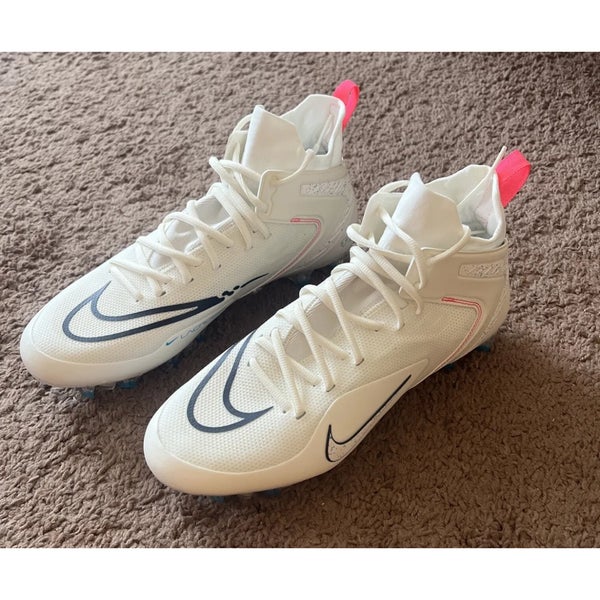 NEW Nike Alpha Huarache 8 Elite LAX Lacrosse Cleats Pink White Size 11 CW4440-116