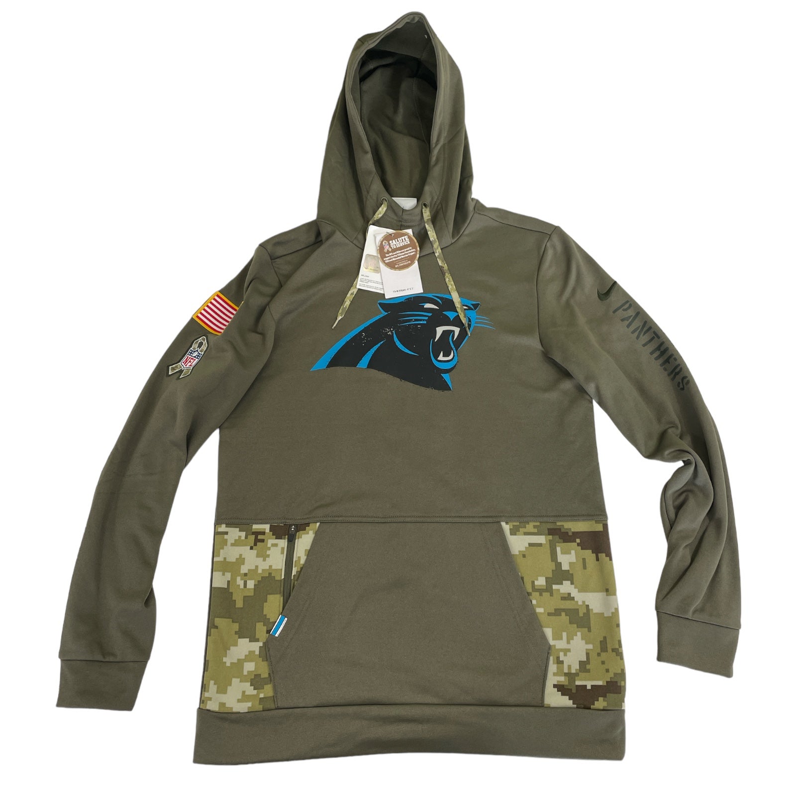 Nike NFL Salute to Service Youth Medium Carolina Panthers Hoodie Sweatshirt