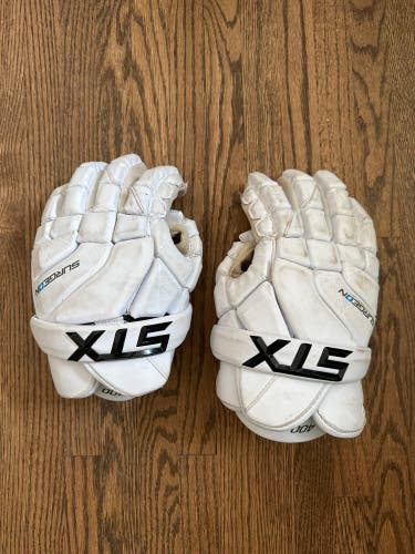 Used Player's STX Surgeon 400 Lacrosse Gloves Large