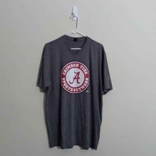 Alabama Crimson Tide Sports Network Gray Short Sleeve Tee Shirt Sz XXL