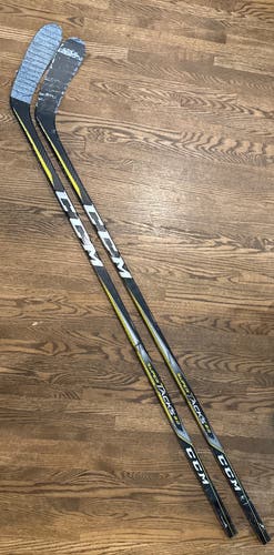 2 Pack of Intermediate Used Right Handed CCM Super Tacks 2.0 Hockey Stick P28
