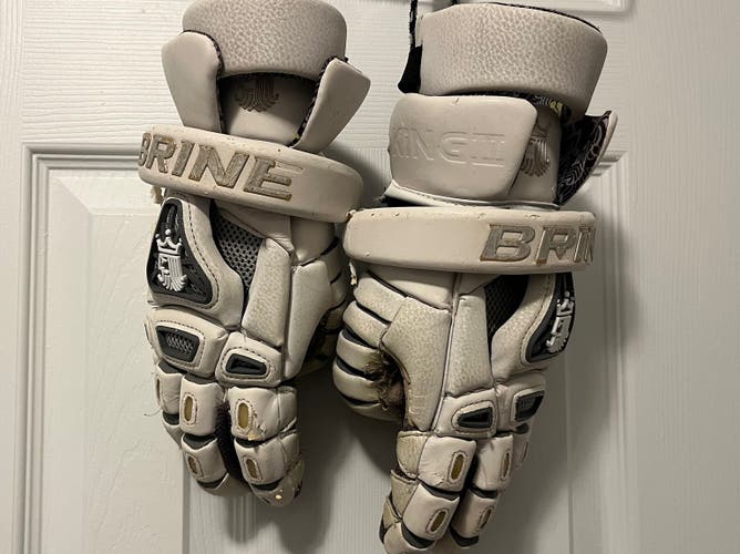 Used Player's Brine Large King III Lacrosse Gloves