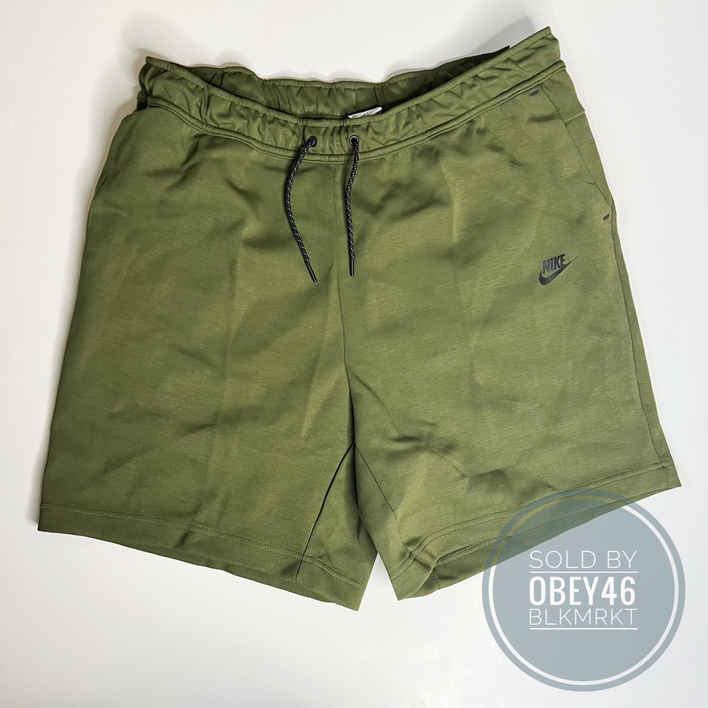 Nike Men's Sportswear Tech Fleece Shorts  Olive Green SZ 2XL