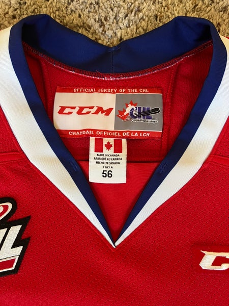 WHL Spokane Chiefs Red Size 56 CCM Jersey Kailer Yamamoto