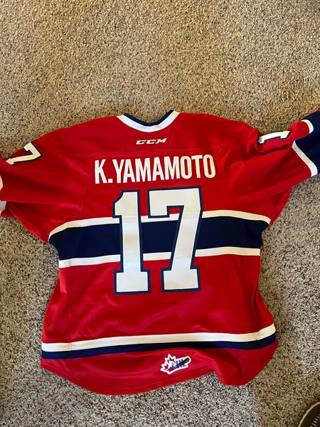 WHL Spokane Chiefs Red Size 56 CCM Jersey Kailer Yamamoto