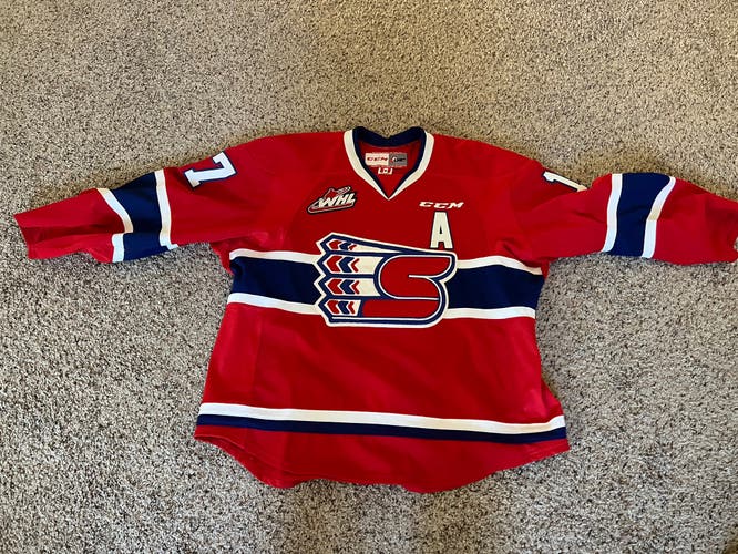 WHL Spokane Chiefs Red Size 56 CCM Jersey Kailer Yamamoto