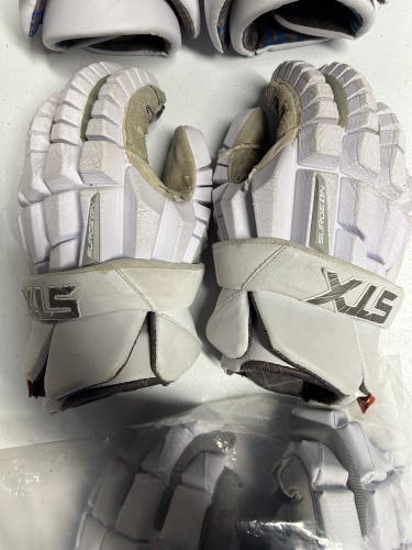 Used Player's STX Large Surgeon RZR Lacrosse Gloves