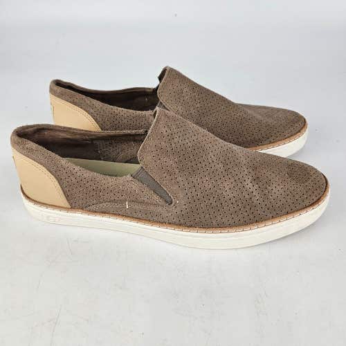 UGG Adley Perf Slip-On Sneaker 1091749 Suede Upper Taupe Women's Size 7