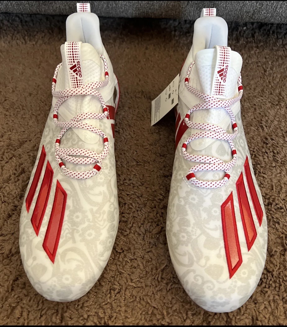 Adidas Adizero Young King Football Cleats sz 11 Red White