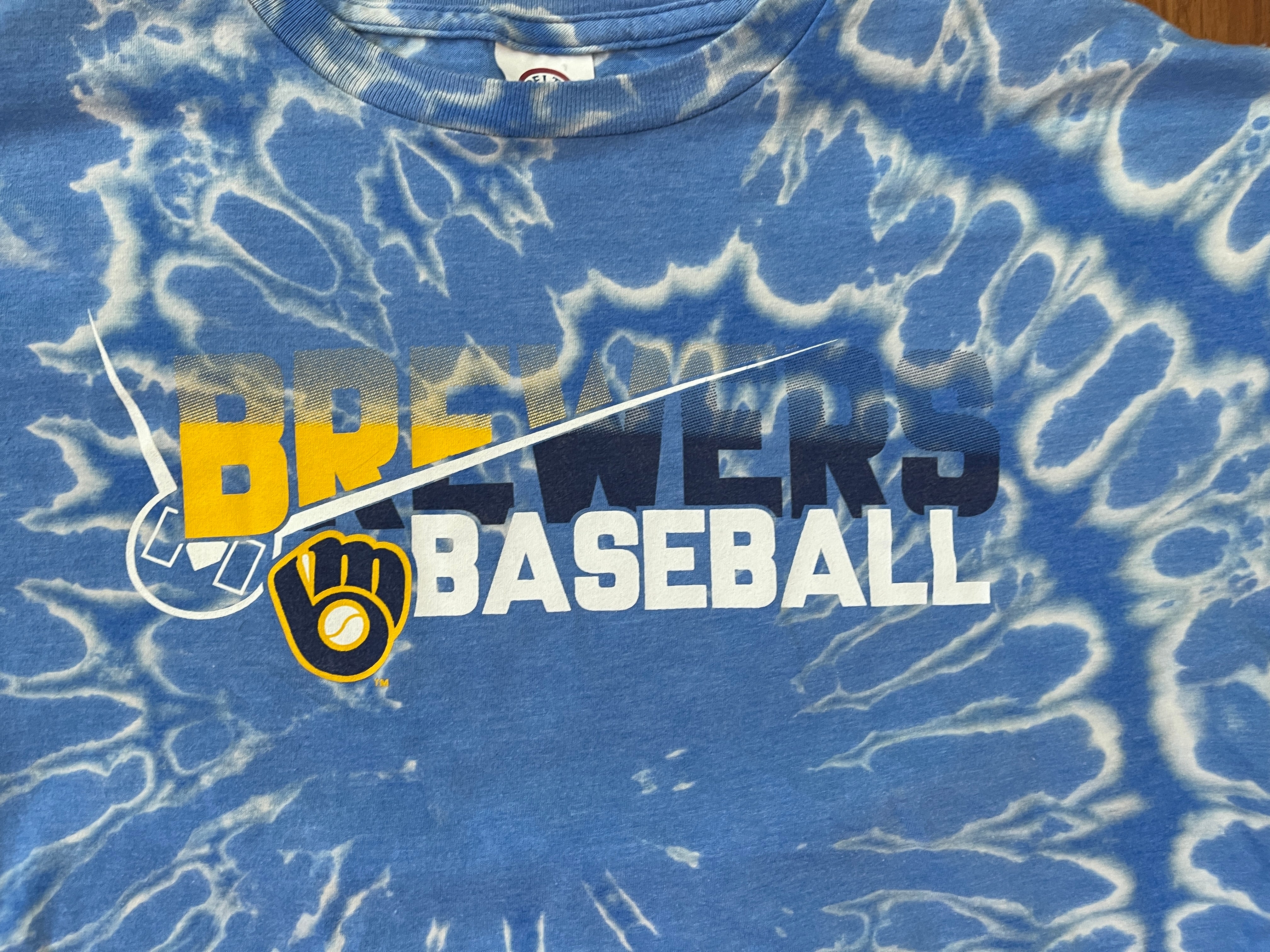 CustomCat Milwaukee Brewers Retro MLB Tie Dye T-Shirt SpiderRoyal / S