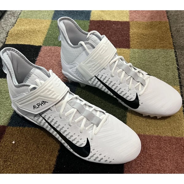 NEW Nike Alpha Menace Pro 2 Mid White Football Cleats BV3951-100 Size 16 WIDE