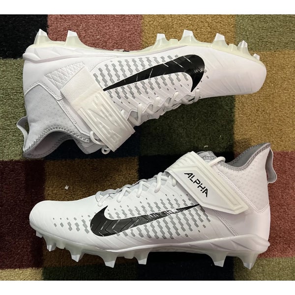 NEW Nike Alpha Menace Pro 2 Mid White Football Cleats BV3951-100 Size 16 WIDE