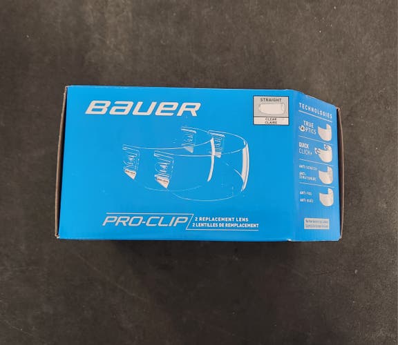 New Bauer HDO Pro Clip Visor Straight [2 PACK] (1050368)