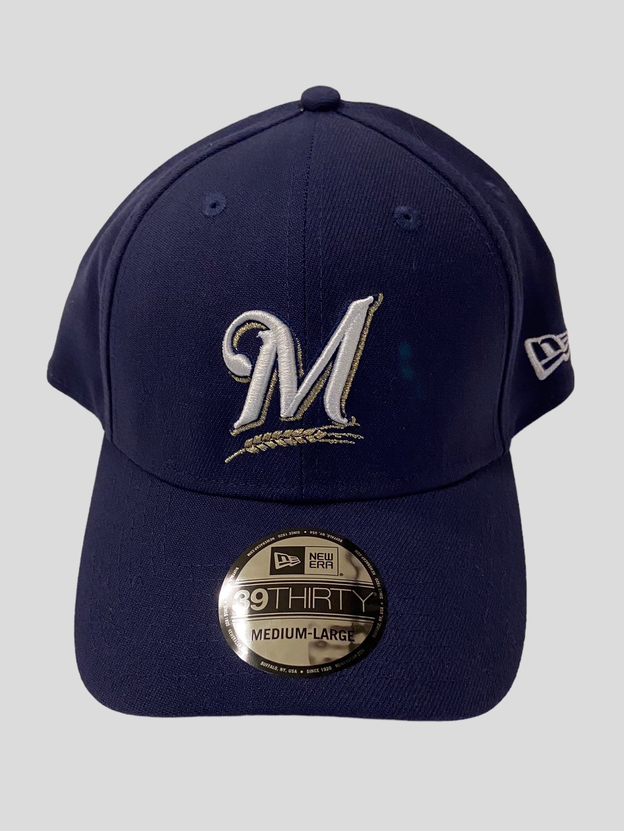 NWS Milwaukee Brewers New Era 39thirty Hat L/XL MLB