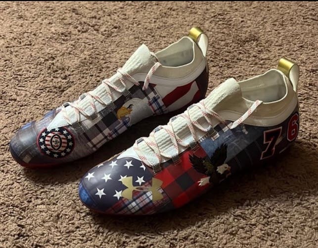 NEW Under Armour Spotlight LUX Limited Edition Americana Football Cleats Size 16